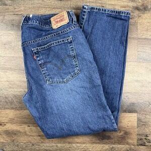 Levi's 505 Nouveau Low Straight Leg Jeans Blue Womens size 12S